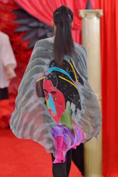Kabuki Geisha long Poncho